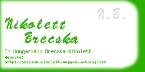 nikolett brecska business card